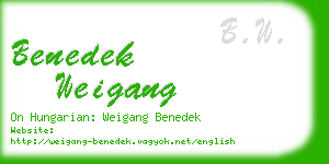 benedek weigang business card